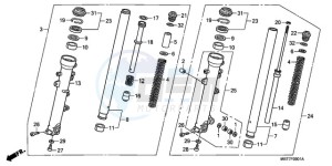 XL1000VA9 E / ABS MKH drawing FRONT FORK (XL1000VA)