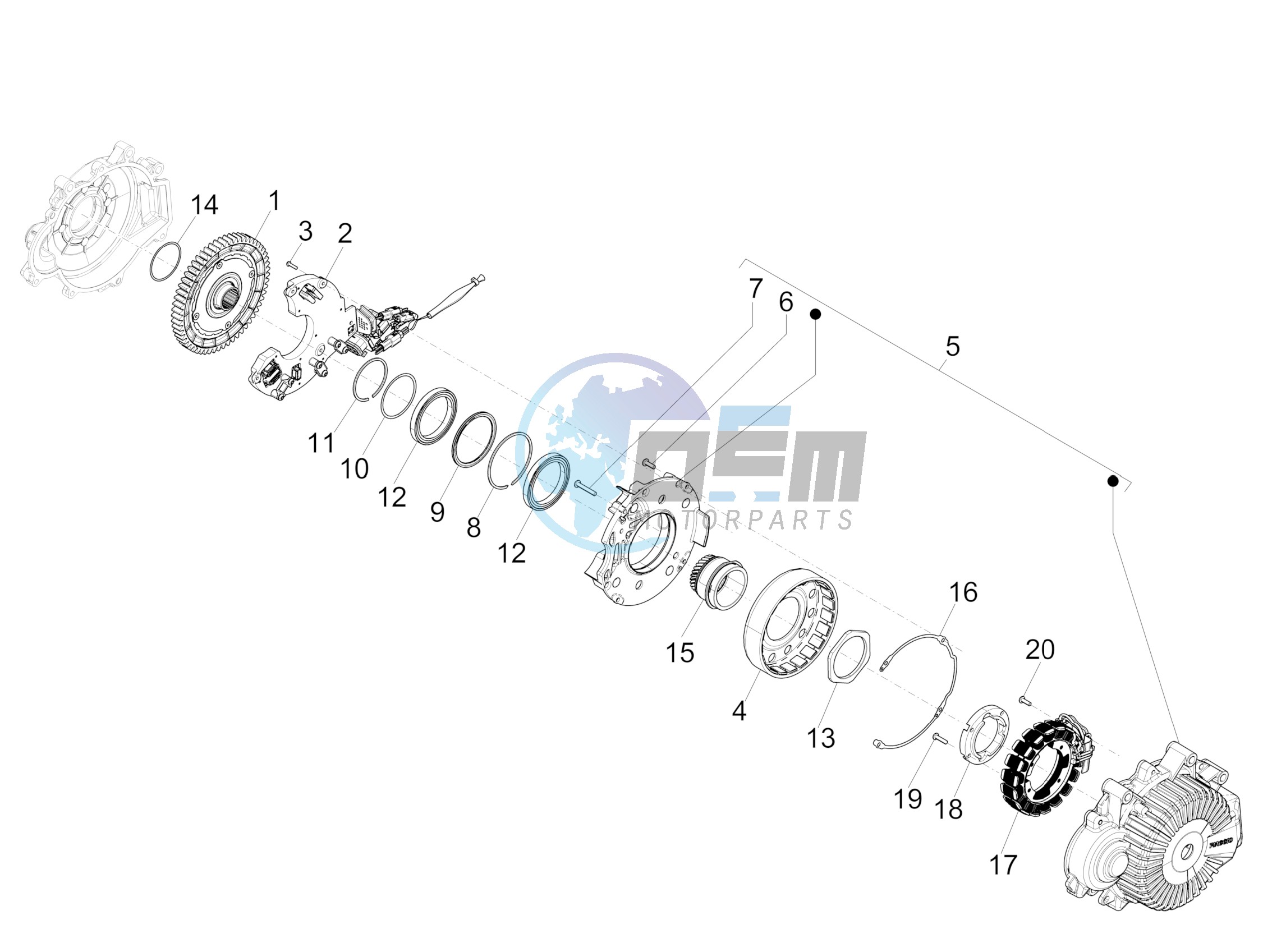 Flywheel magneto