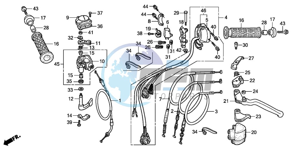 HANDLE LEVER/SWITCH/CABLE (TRX300EX'01-'06)