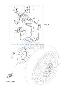 MT125 MT-125 (5D7L) drawing REAR BRAKE CALIPER