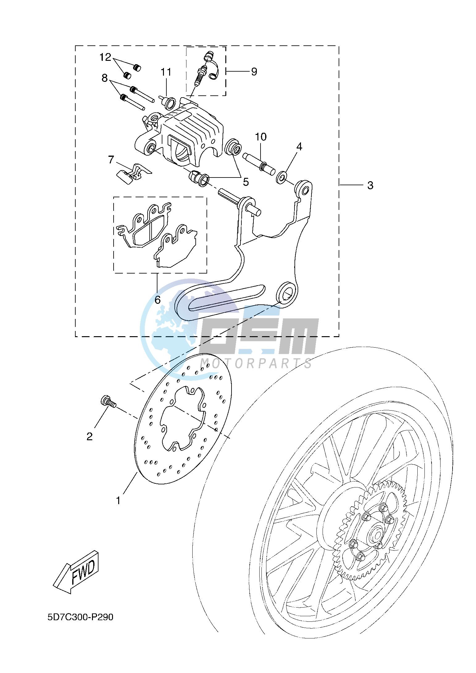 REAR BRAKE CALIPER