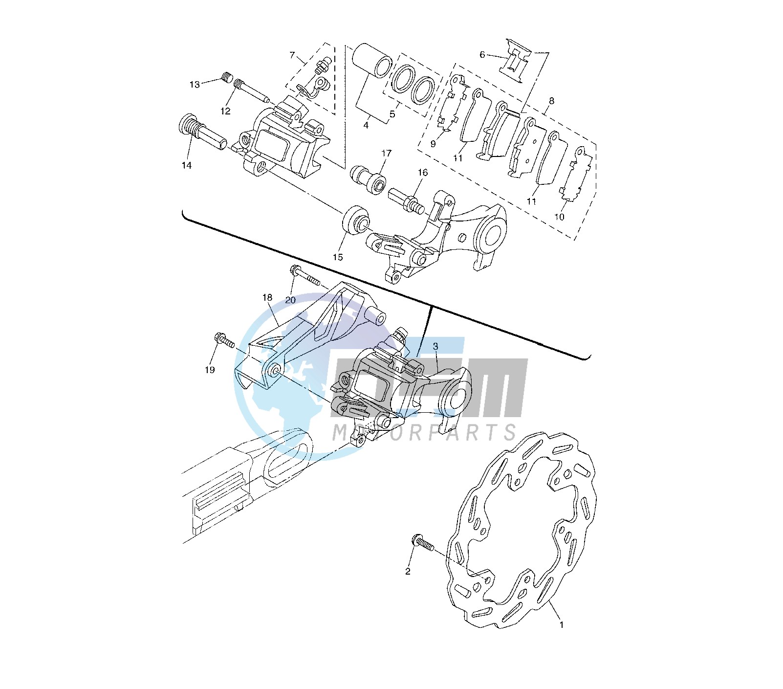 REAR BRAKE CALIPER