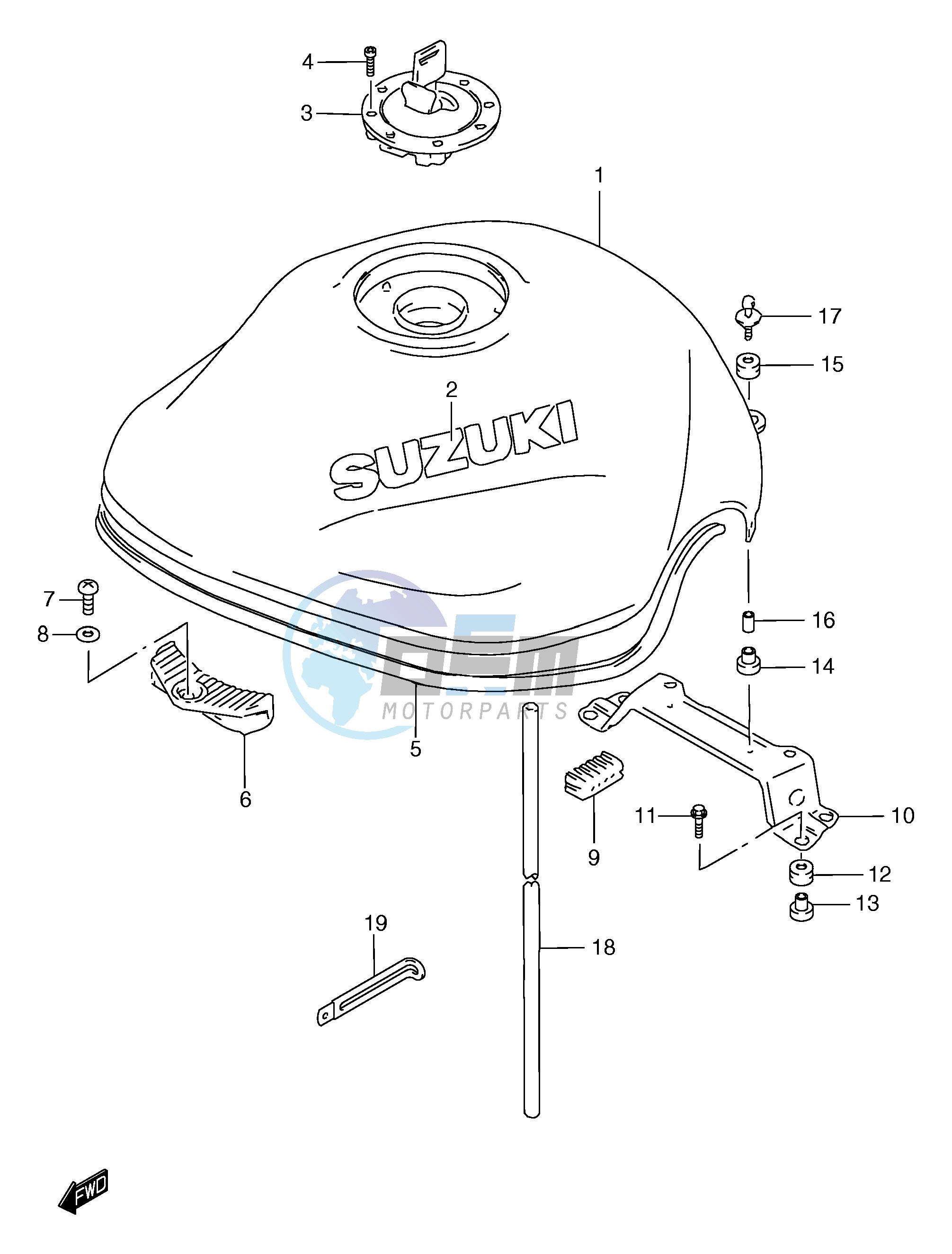 FUEL TANK (MODEL W X)