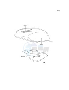 ER 500 A [ER5] (A3-A4) [ER5] drawing DECALS-- RED- --- ER500-A4- -