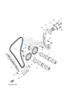 YZF-R25 249 (1WDE) drawing CAMSHAFT & CHAIN