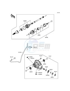 MULE PRO-DXT KAF1000BGF EU drawing Drive Shaft-Front