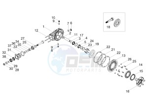 V7 III Stone 750 e4 (EMEA) drawing Rear transmission / Components