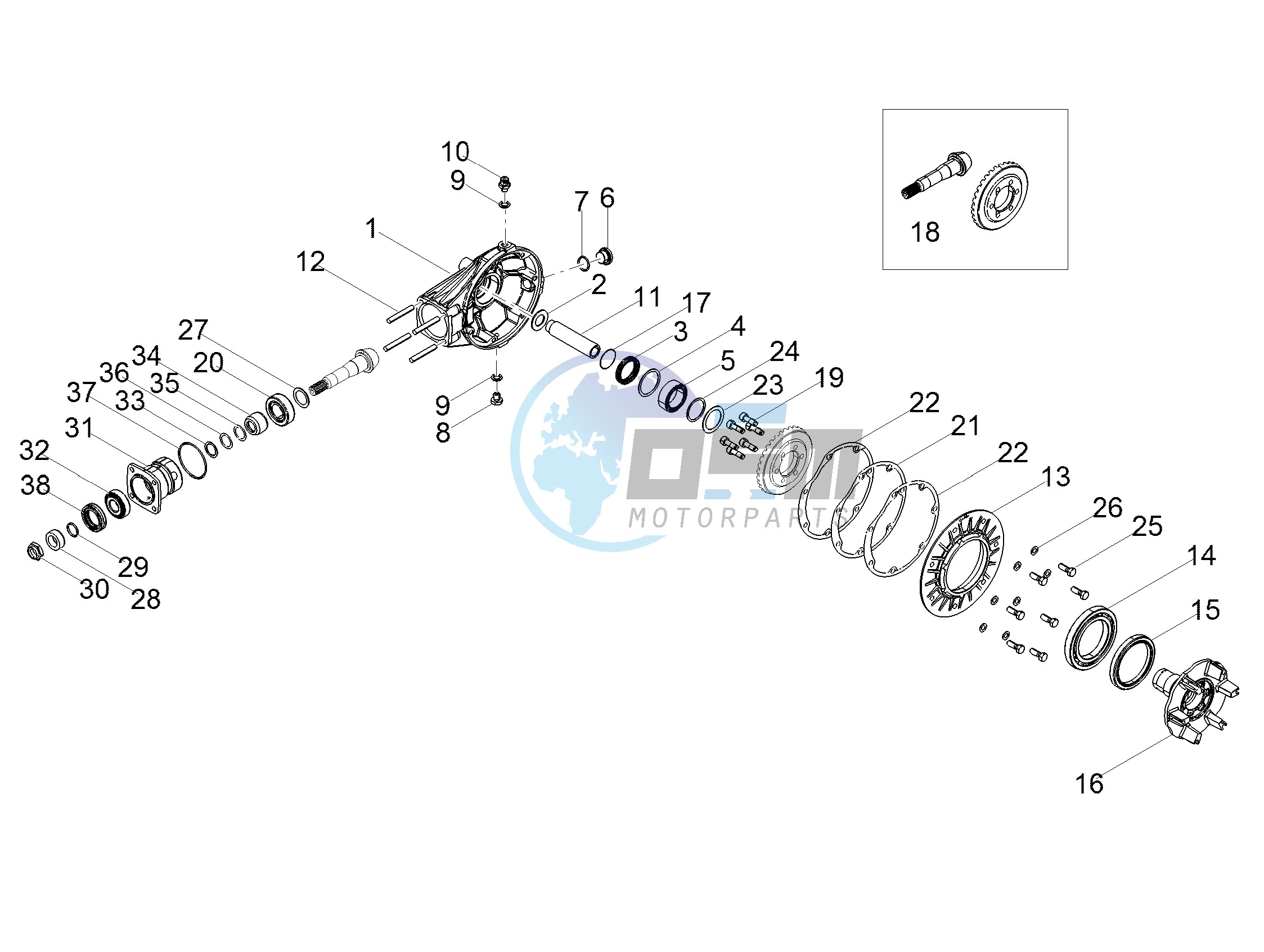 Rear transmission / Components