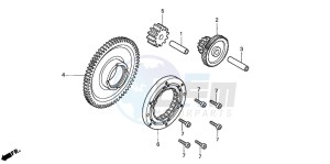 CB1300A CB1300SUPER FOUR drawing STARTING CLUTCH