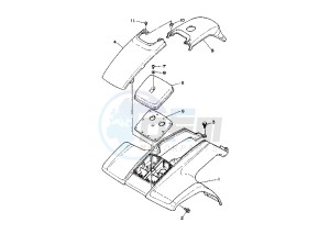 ATV 125 drawing FRONT FENDER