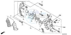 NSA700A9 France - (F / CMF MME) drawing L. FRONT BRAKE CALIPER