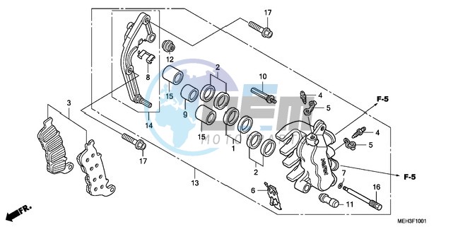 L. FRONT BRAKE CALIPER