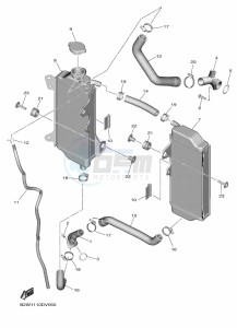 YZ450F (B2WH) drawing RADIATOR & HOSE