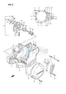 RMX250 (E3) drawing CRANKCASE COVER (MODEL K)