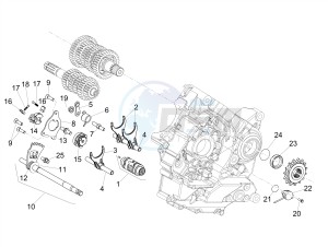 DORSODURO 900 E4 ABS (APAC) drawing Gear box / Selector / Shift cam