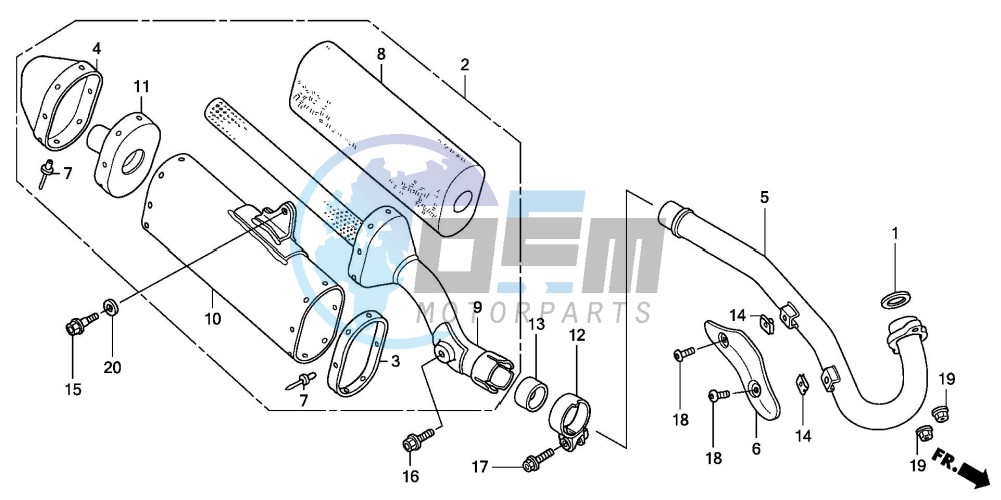 EXHAUST MUFFLER (CRF450R3-ED/U)