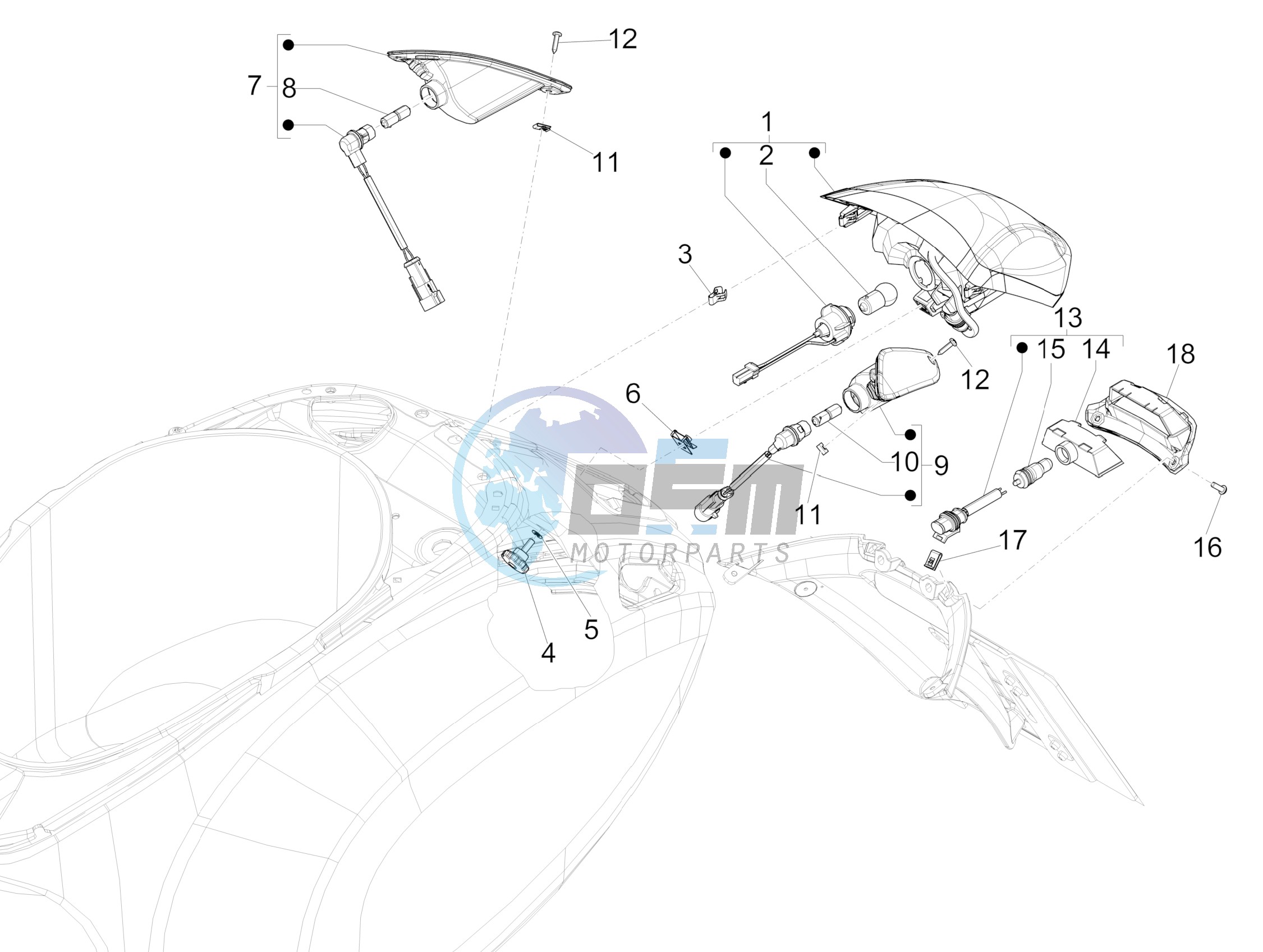 Rear headlamps - Turn signal lamps