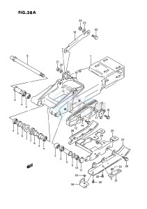 LT250R (E1) drawing REAR SWINGING ARM (MODEL M)