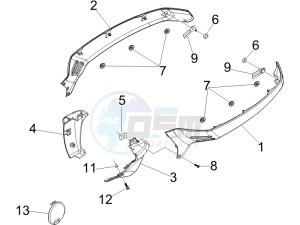 GTV 250 ie drawing Side cover - Spoiler