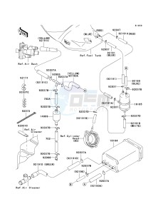 ZX 1200 C [NINJA ZZR 1200] (C1-C4) [NINJA ZZR 1200] drawing FUEL EVAPORATIVE SYSTEM-- CA- -