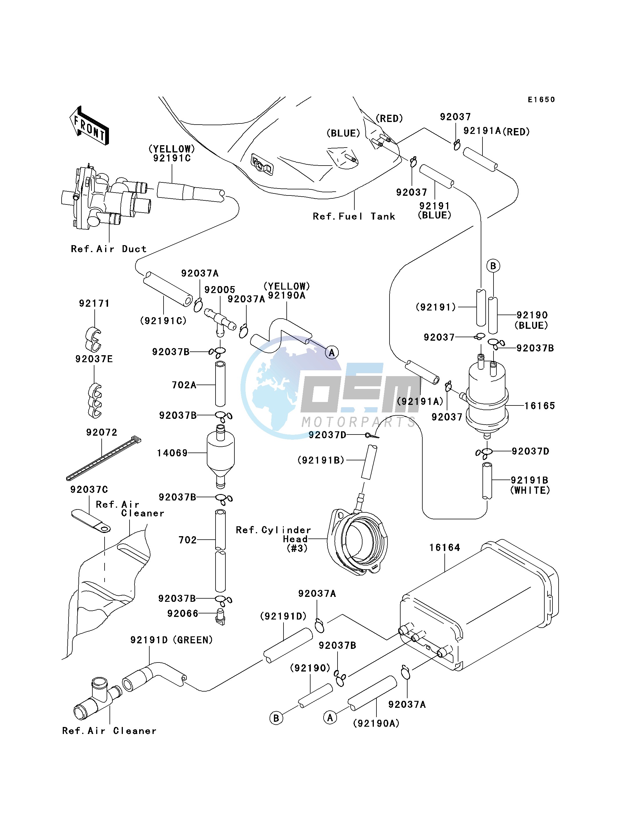 FUEL EVAPORATIVE SYSTEM-- CA- -