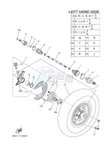 YFM700FWAD YFM700PE GRIZZLY 700 EPS (2BG3 2BG4) drawing FRONT WHEEL