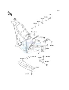 KLX 300 A [KLX300R] (A6F-A7A) A7F drawing FRAME FITTINGS