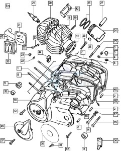 PACK-R_25-45kmh_K4-K7 50 K4-K7 drawing Crankcase-cylinder