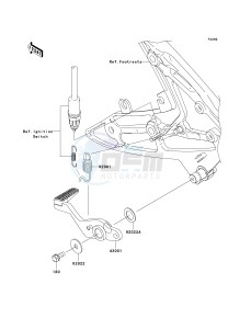 ER 650 A [ER-6N (AUSTRALIAN] (A6F-A8F) A8F drawing BRAKE PEDAL