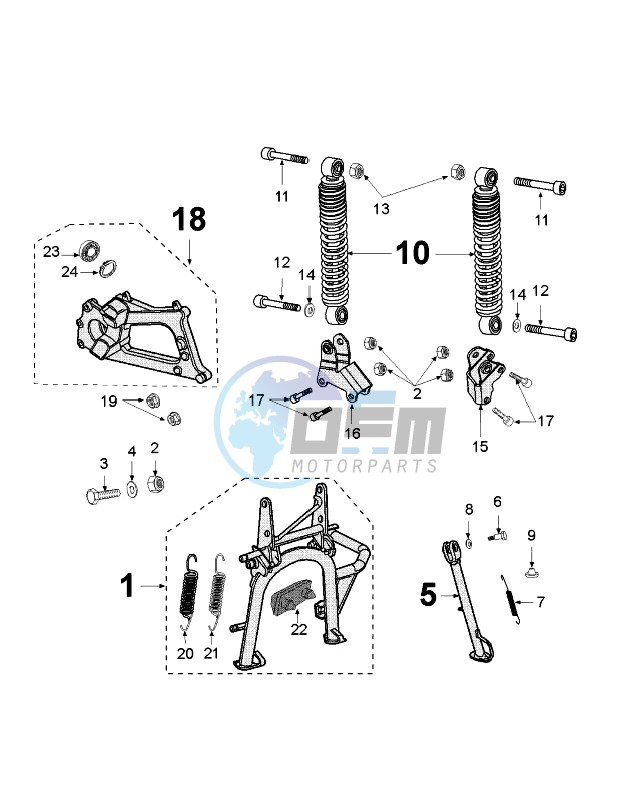 REAR SHOCK AND STAND