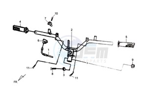 SYMPHONY SR50 drawing HANDLEBAR / BRAKE LEVERS CPL  L/R