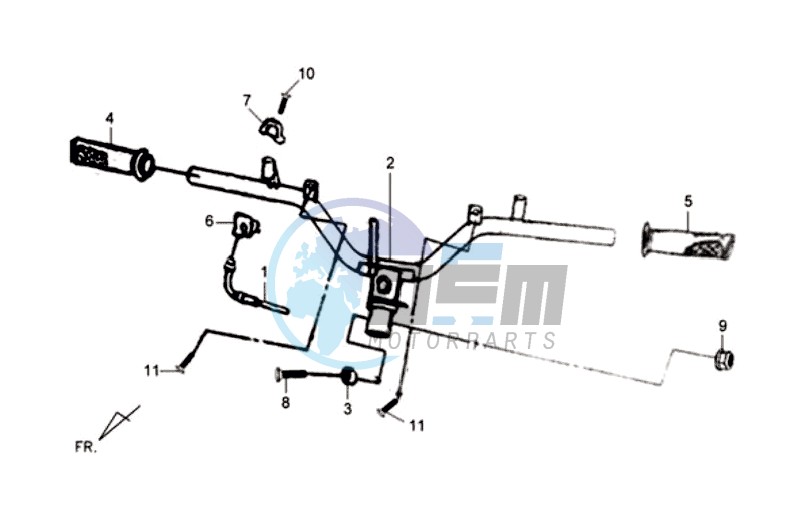 HANDLEBAR / BRAKE LEVERS CPL  L/R