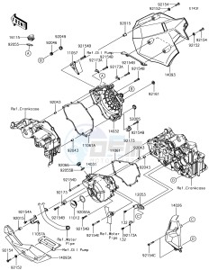 VERSYS-X 300 ABS KLE300CHF XX (EU ME A(FRICA) drawing Engine Cover(s)