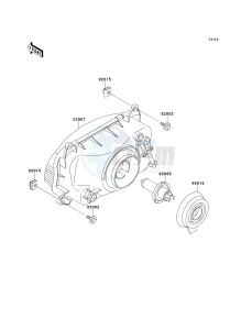 ZX 1100 E [GPZ 1100] (E1-E3) [GPZ 1100] drawing HEADLIGHT-- S- -