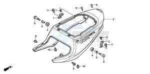 CBR900RR FIRE BLADE drawing REAR COWL (CBR900RRY,1/RE1)