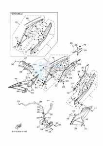 YZF320-A YZF-R3 (B7PF) drawing SIDE COVER