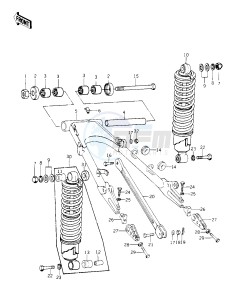 KZ 1000 C [POLICE 1000] (C1-C1A) [POLICE 1000] drawing SWING ARM_SHOCK ABSORBERS -- 78 C1_C1A- -