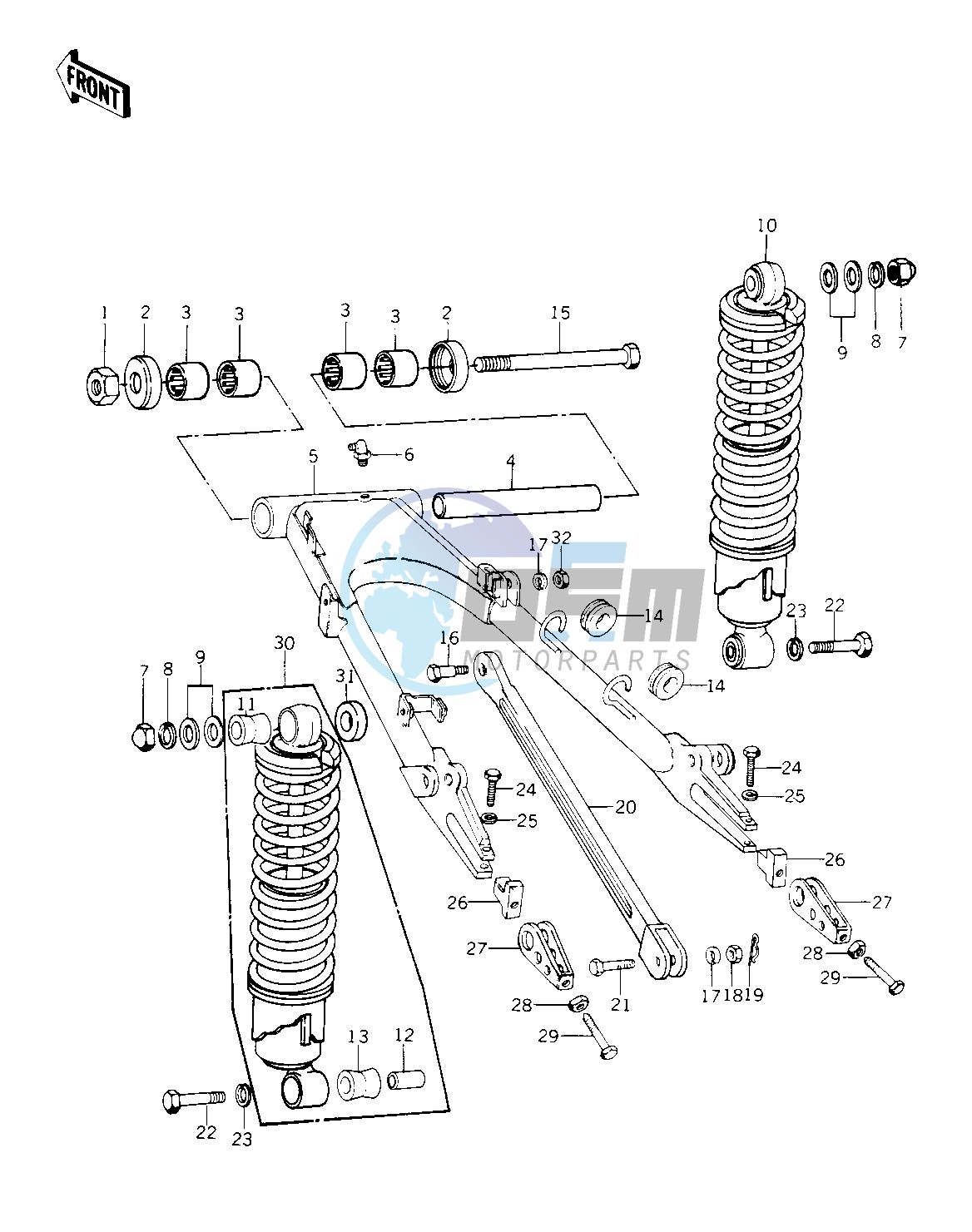 SWING ARM_SHOCK ABSORBERS -- 78 C1_C1A- -