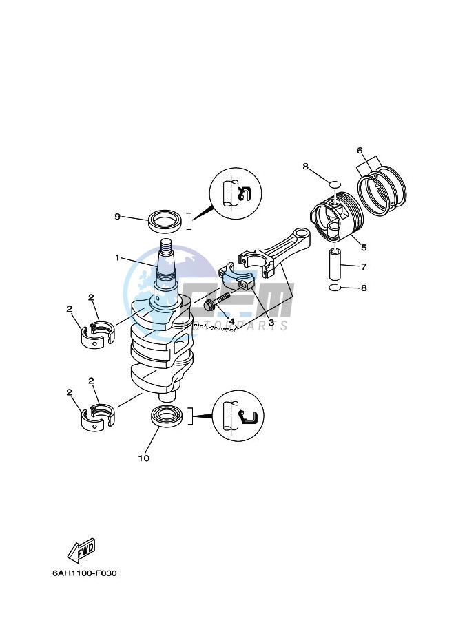 CRANKSHAFT--PISTON