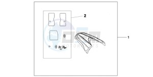 CB600FA9 Spain - (SP / ABS) drawing REAR SEAT COWL QUASAR SILVER METALLIC