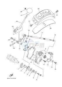 YFM700FWAD GRIZZLY EPS (2UD5) drawing SHIFT SHAFT