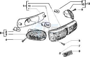 Typhoon 125 drawing Rear tail lamp