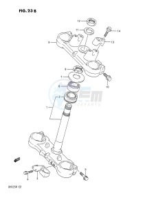 RM125 (E2) drawing STEERING STEM (MODEL M)