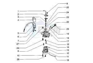 Zip 50 SP drawing Carburetor  Spares