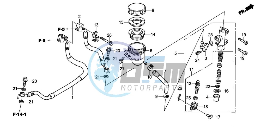 REAR BRAKE MASTER CYLINDER (CBF1000A/T/S)