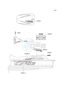 JT 1100 C [1100 STX D.I.] (C1) [1100 STX D.I.] drawing DECALS