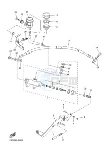 YZF-R6 600 R6 (2CX4 2CX5) drawing REAR MASTER CYLINDER