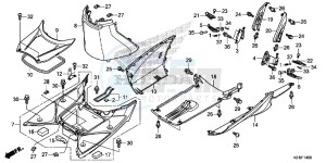 SH125DE SH125D UK - (E) drawing FLOOR STEP/UNDER COVER