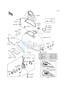 VN 800 B [VULCAN 800 CLASSIC] (B1-B5) [VULCAN 800 CLASSIC] drawing FUEL TANK -- VN800-B4_B5- -