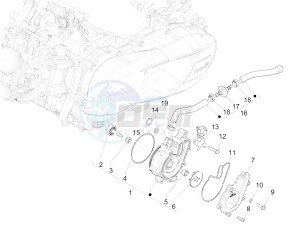 Medley 125 4T ie ABS (EMEA) drawing Cooler pump